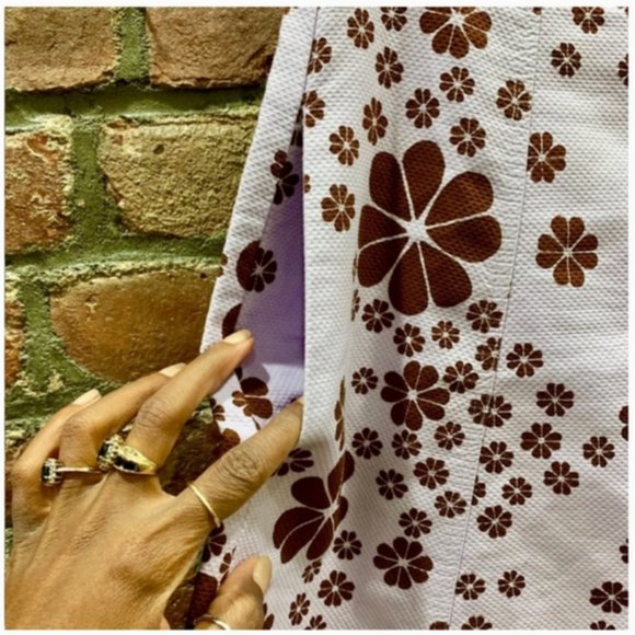 kate spade purple lilac brown floral spade midi skirt size 4 nwt - Picture 5 of 8